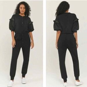 Something Navy Esmeralda Ruffle Sleeve‎ Jumpsuit. Size S